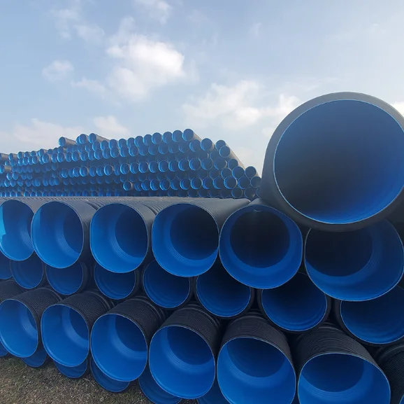 HDPE Двухстенная гофрированная труба dn 300 мм 400 SN4 SN8 перфорированная пластиковая плоская дренажная труба/hdpe трубы