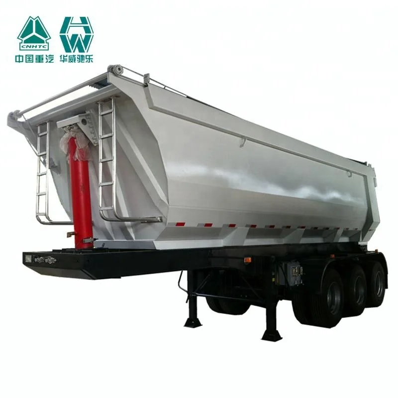 24cbm 3 Axles U Shape Tipper Truck Tractor Dump Trailer Used Atv Semi Dump Trailer