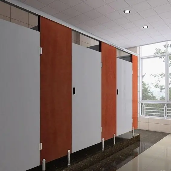 customized compact laminate public toilet partition HPL waterproof and stain resistant phenolic resin boards
