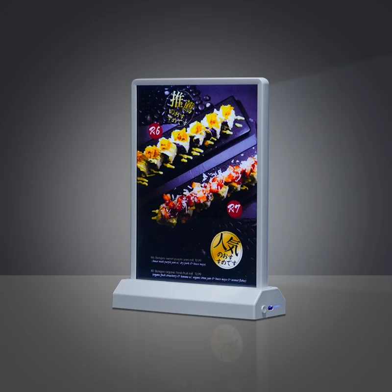 table menu boards power bank slim light box for advertising menu board screen