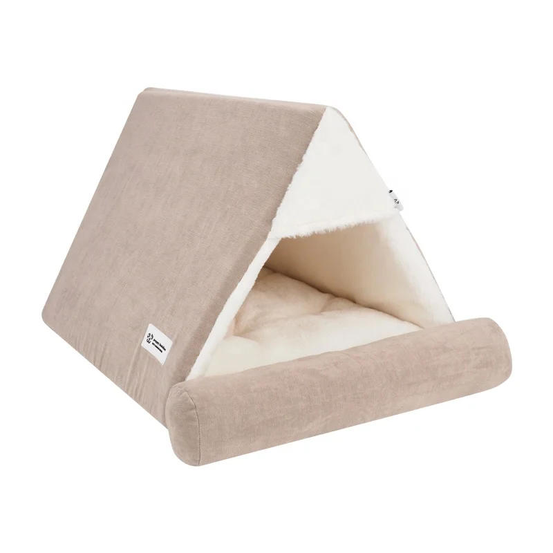 LS pebuddies snuggle новая треугольная форма роскошный очень мягкий искусственный Кролик плюшевая Съемная подушка для собаки палатка для питомца пещера для кошки