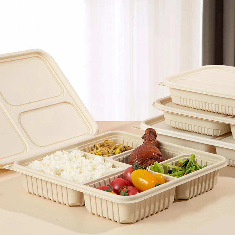 Wholesale High Quality  100% Biodegradable Takeaway Food Container Corn Starch For Packing Food