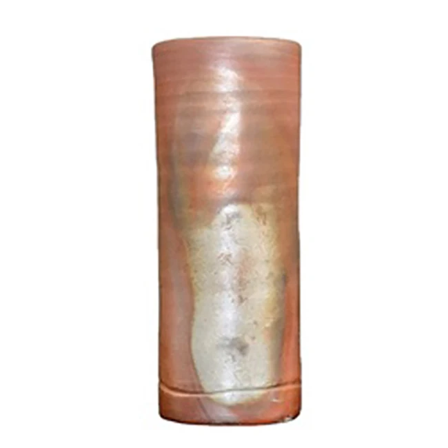 Bizen pottery minimalist ceramic artificial vase for home decorate