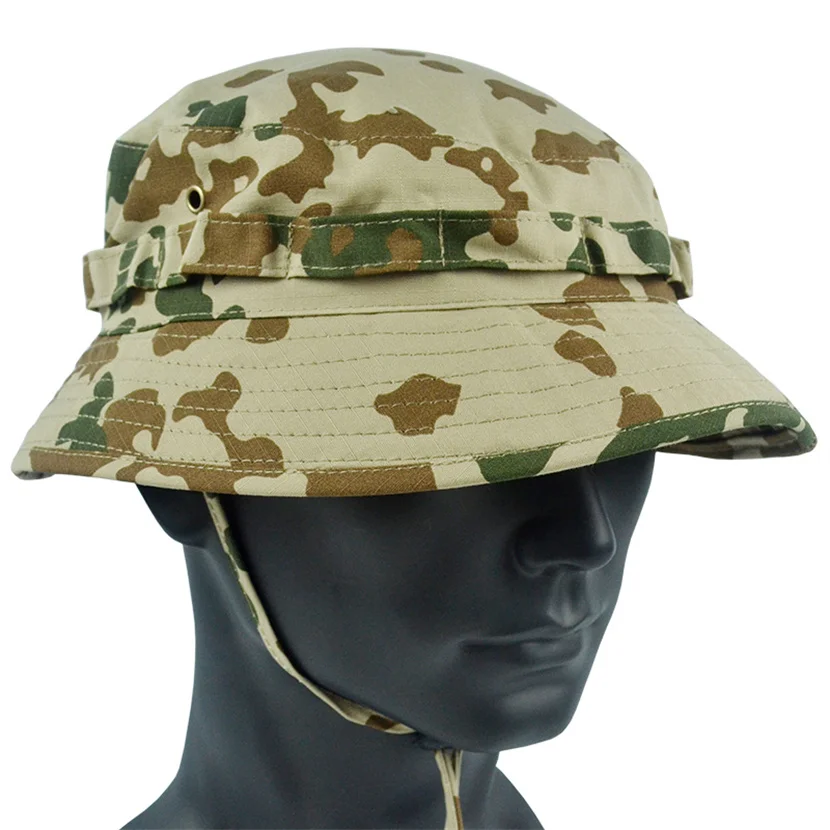 Men & Women Top Camo Summer Tactical Boonie Hats CamouflageTravel Bucket Hat Hunting Fishing Adjustable Jungle Bush Cap