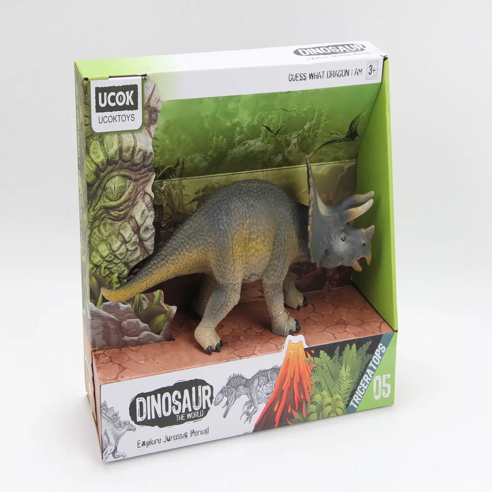 Wholesale Lifelike Super Large Size Dinosaur Triceratops Toy for Children Bag Toys Simulation animal model dinosaur toy Tyranno