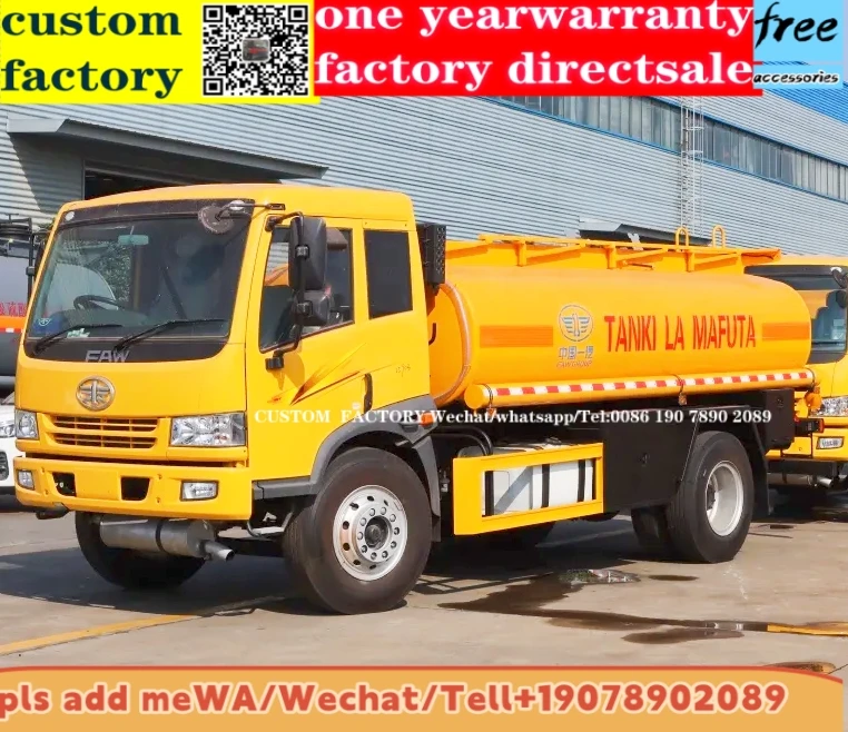 Diesel4x2 Faw Manual New Mobile Dispenser Howo Sinotruk Sino Refuel Diesel Oil Bowser Fuel Tank