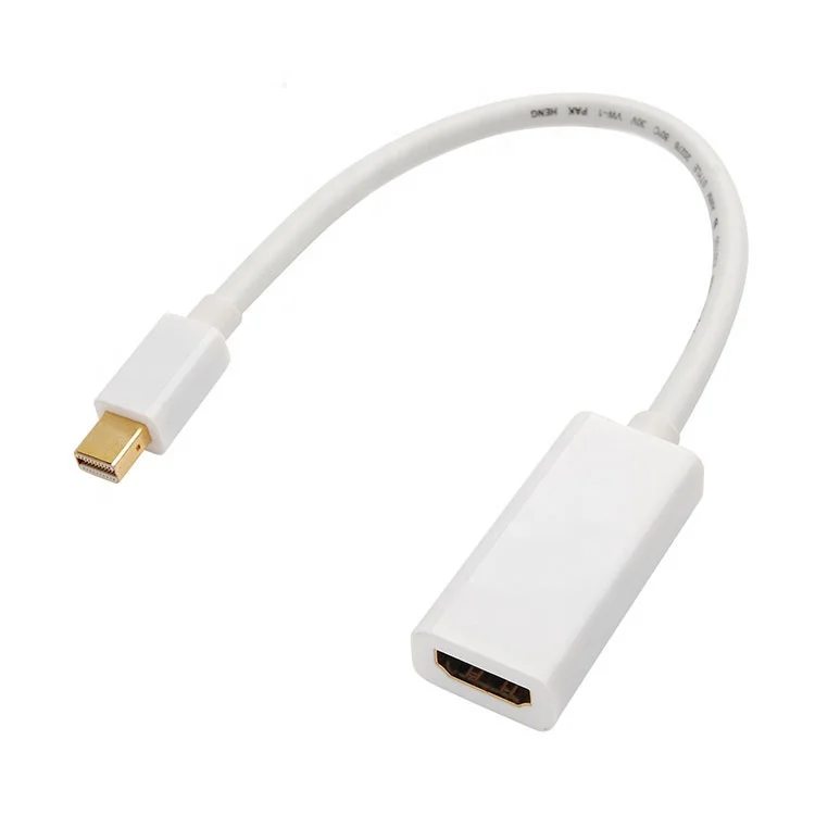 Бесплатная доставка, Mini DP Displayport штекер-Ретро hdmi гнездо, компьютерные кабели для ПК, ноутбука, HD проектора