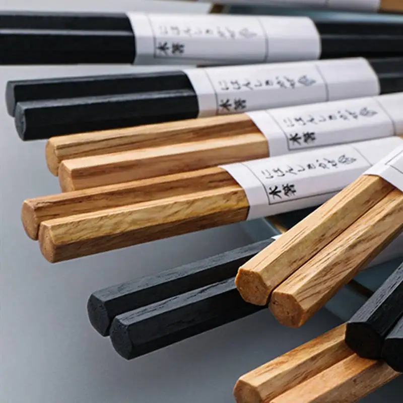 Japanese chopsticks Hexagon chopsticks Fast Food Noodles chop sticks Korean Tableware Kitchen Bar Supplies Chinese Cutlery