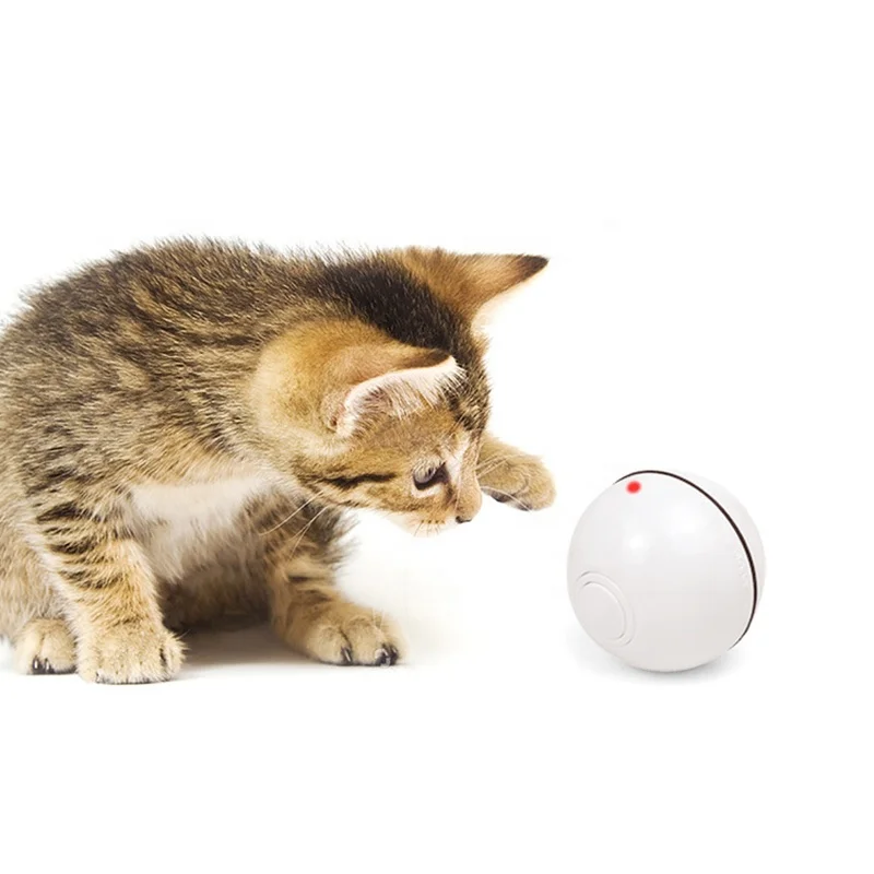 
2020 New Design Pet Products Interactive Cat Laser Toy Cat Intelligent LED Laser Ball Toy Electric Toy USB Charging Cat Ball 