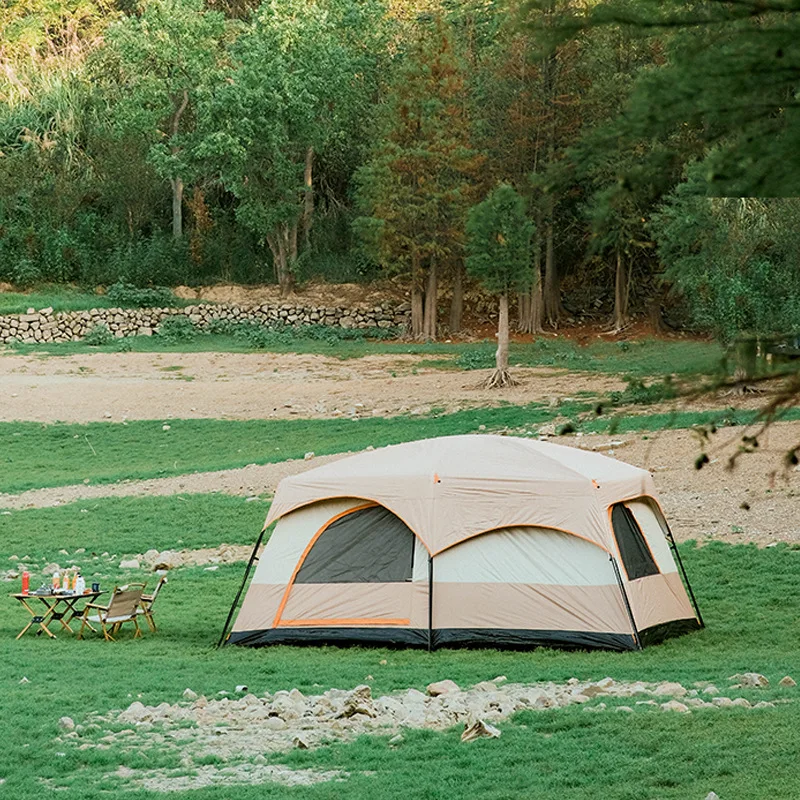 Hot sale  Waterproof Extra Large Space 5 To 8 Persons Portable Family Outdoor Camping Tent