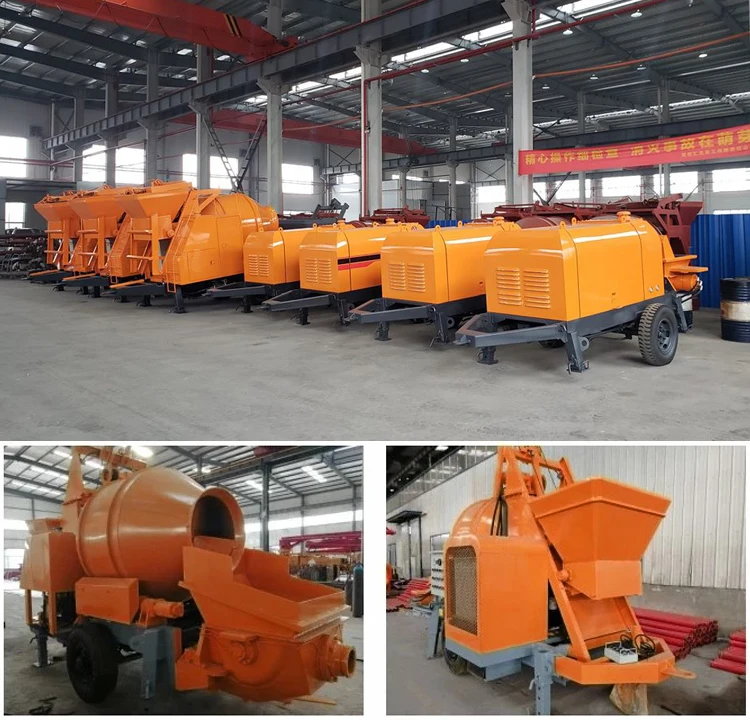 Cement/Sand/Concrete Grouting Pumpconcrete Pump with Concrete Mixer for Construction Projects
