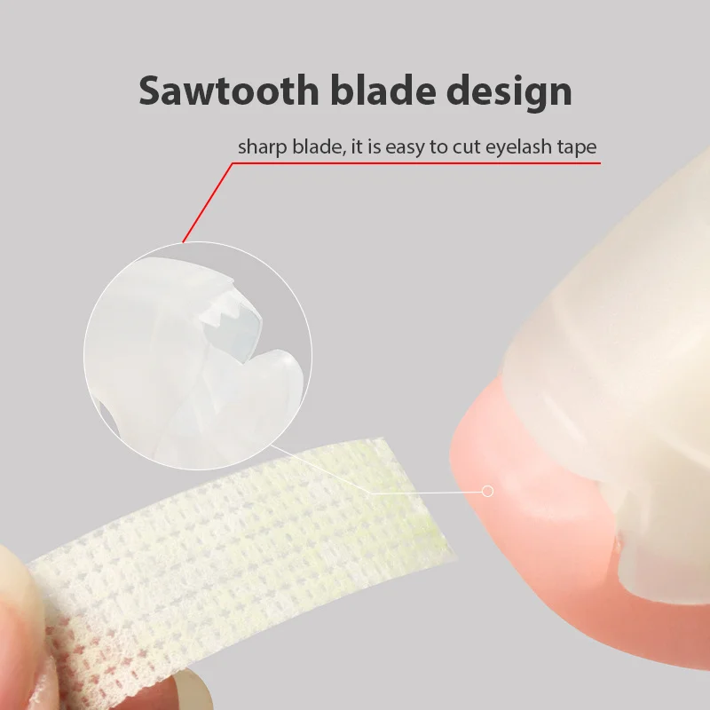 Mini Acrylic Plastic Tape Dispenser Cutter Eyelash Extensions Cutting Tape Tools with Custom Logo Packaged in Boxes