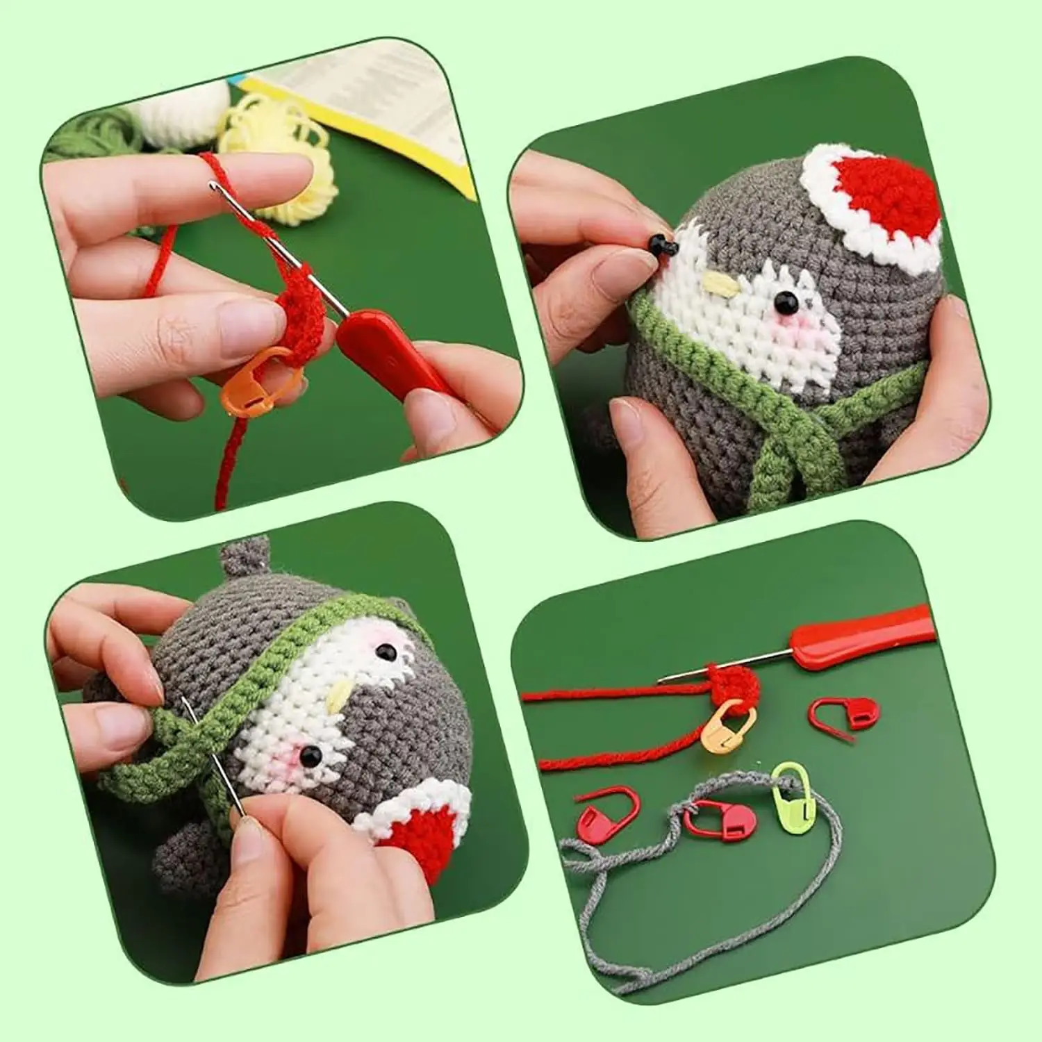 High quality non finished products diy  crochet animal penguin kit exquisite craft crochet kit for beginners
