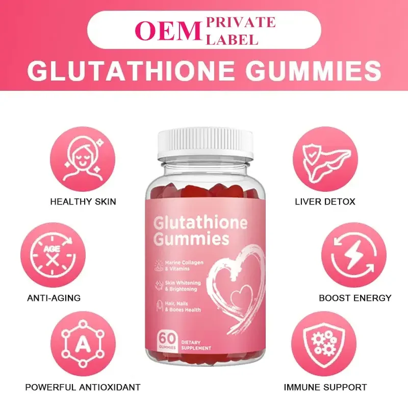 OEM/ODM/OBM  Glutathione capsules Collagen Anti-aging L-Glutathione Gummies Glutathione gummy for skin whitening