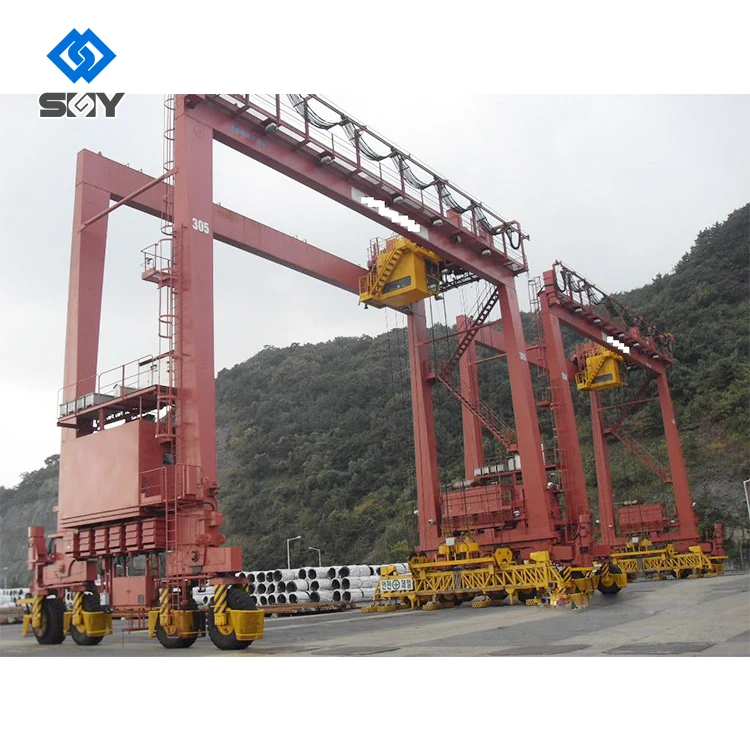 Hot Product 2023 Electric Rubber Tired Gantry Crane With Electric Hoist Outdoor and Indoor operation