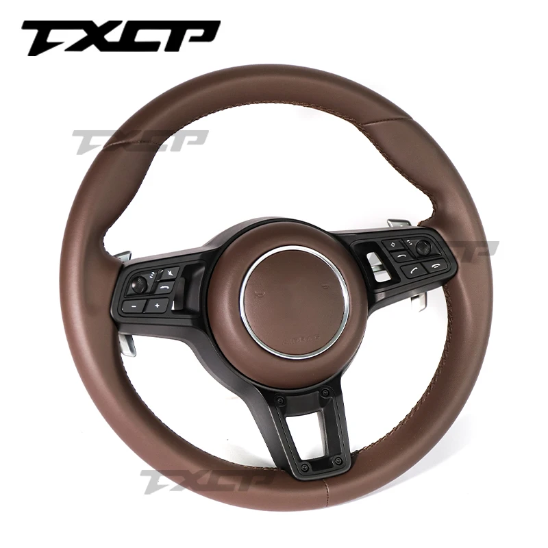 Fit for Porsche Panamer-a Cayenn-e Maca-n 718 911 Cayca-n 918 Taycan Carbon Fiber Steering Wheel