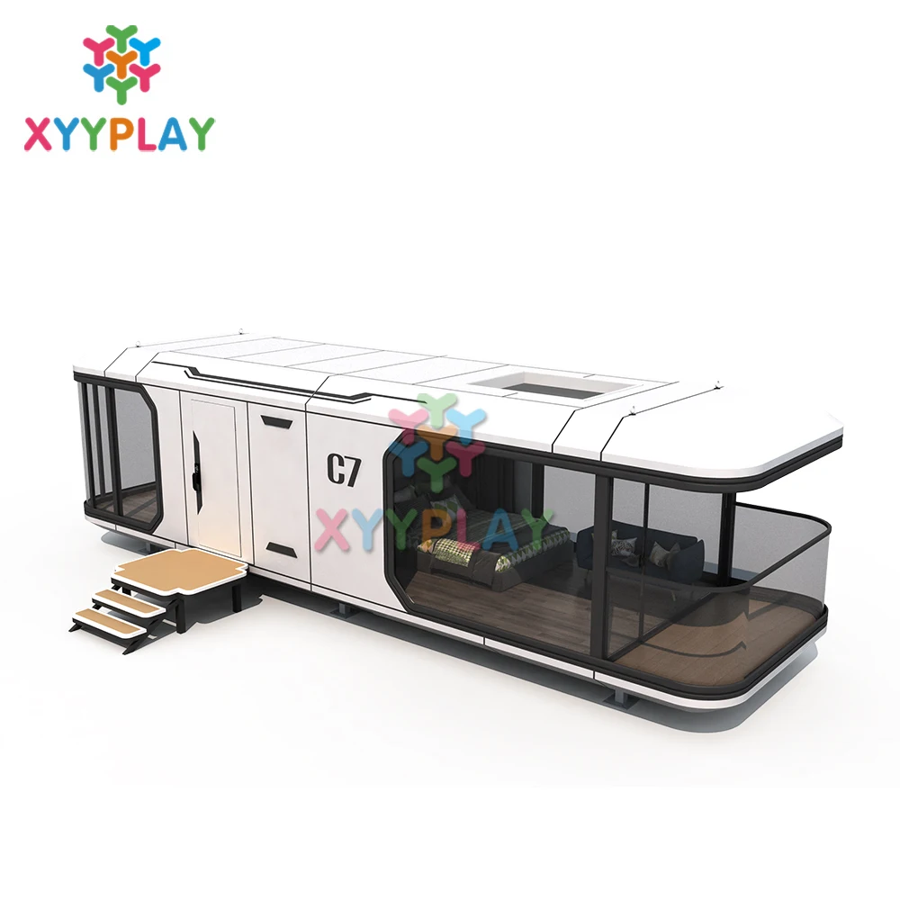 Seismic-Resistant Prefab Cabin: Wholesale Modern Tiny House with Sleeping Capsule