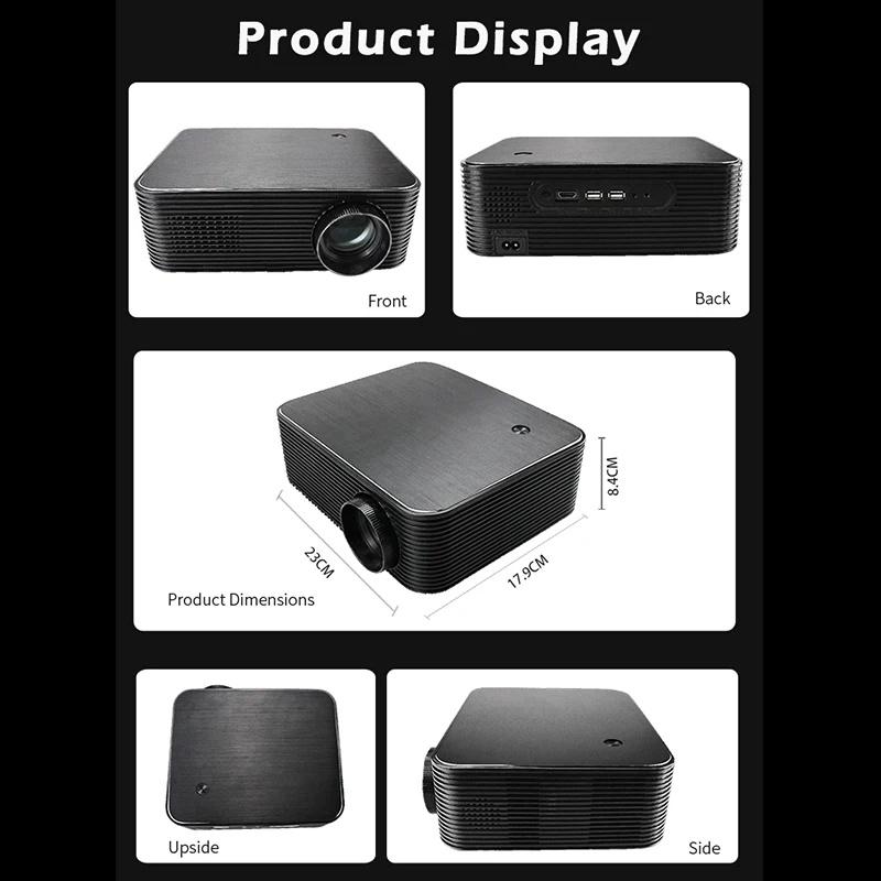 2021 New Tech1080P Clear L6+ Full HD 1080p Andriod 7.1 LCD Home Mini Portable Projector Mobile Projector