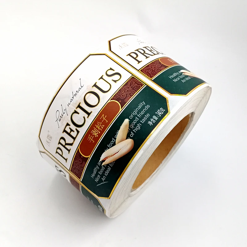 Наклейки из золотой фольги для упаковки продуктов