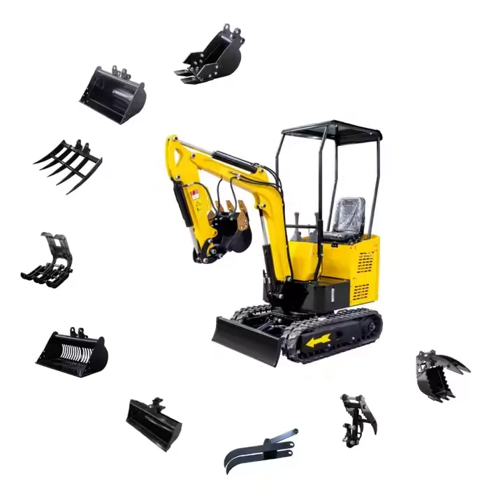 China Mini Excavator 1.2 ton Farm Use Compact Digger Mini Bagger Multifunctional Small Excavator Machine Mini Digger Excavators