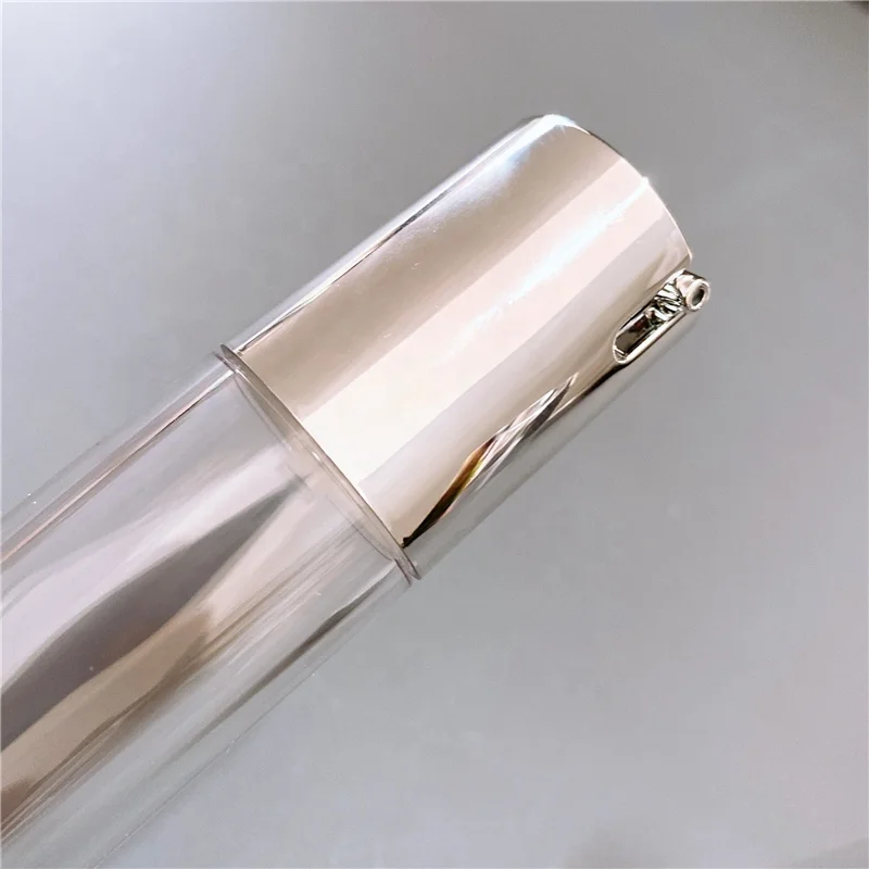 15ml 30ml 50ml clear Plastic airless Bottle With Silver cream  Pump