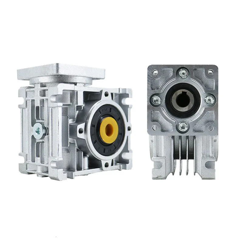 NMRV Series Small Aluminum Gearbox NMRV30 40 50 63 Worm Gear Speed Reducer For Stepper Motor 12V 24V Gear Motor