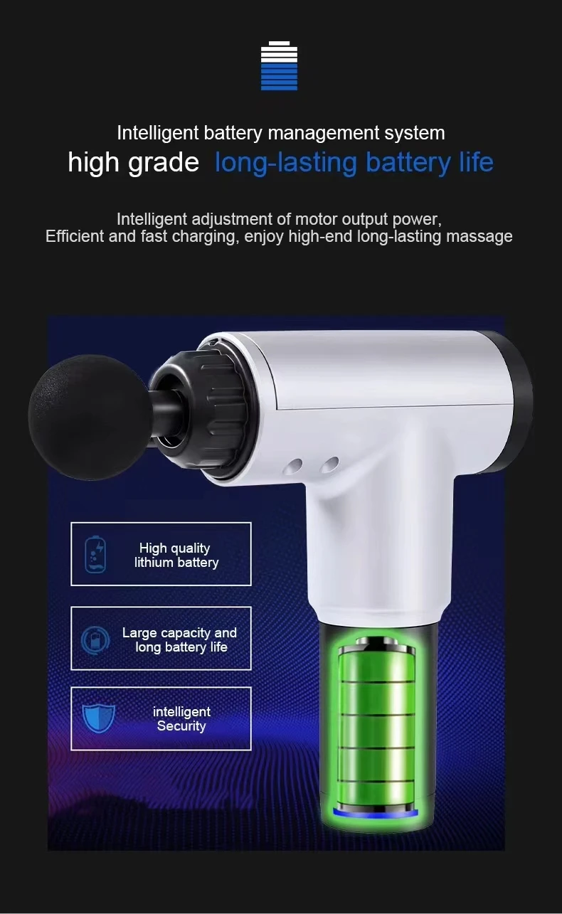 320 Handheld Massage Gun Electric Machine Portable Massager Products Equipment Set 4 Heads Foot Neck Back Therapy Equipment