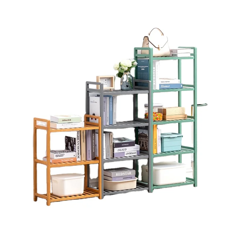 100%  Natural Bamboo Simple style Wooden  Display  Office Bookcase