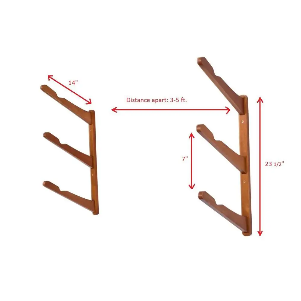 Surfboard bamboo surfboard rack wall mounted display rack for surfboard long board and short board
