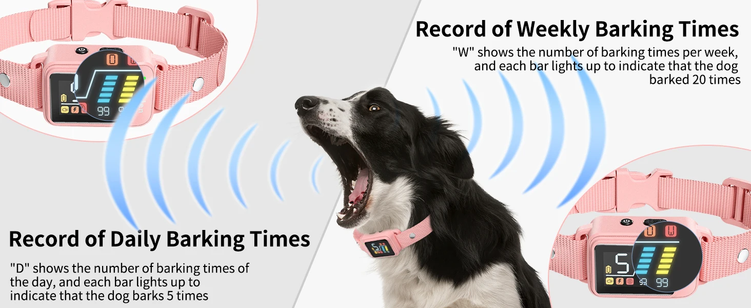 2024 new hot selling Patpet newest style automatic no bark shock collar with small medium dog