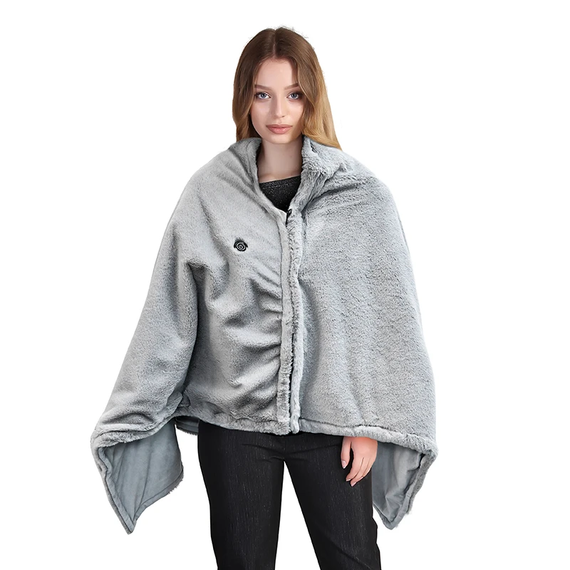 Portable USB Electric Heating Blanket with Rabbit Hair outside Velvet Inside