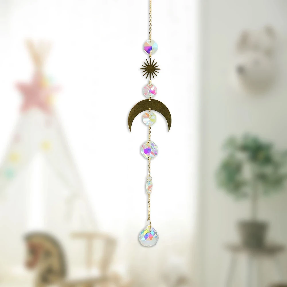 Dropshipping Sparkling Outdoor Indoor Prism Transparent Maker Wind Hanging Ornaments Crystal Shine