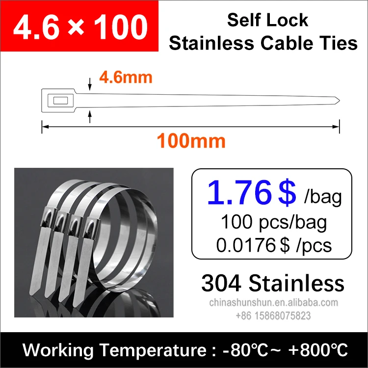 ]Stainless steel cable twist tie lock metal zip wrap coated metal detectable cable tie