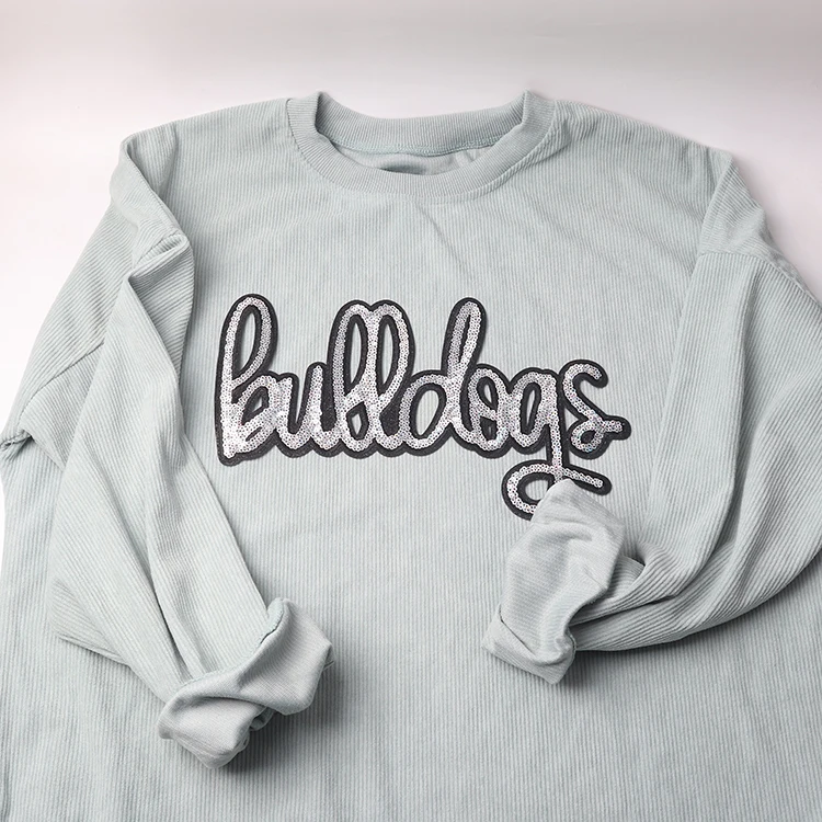 Hot selling heat press OEM ODM cute mascot patch fox doll custom iron on dragons tiger word mascot sequin patches for sweatshirt