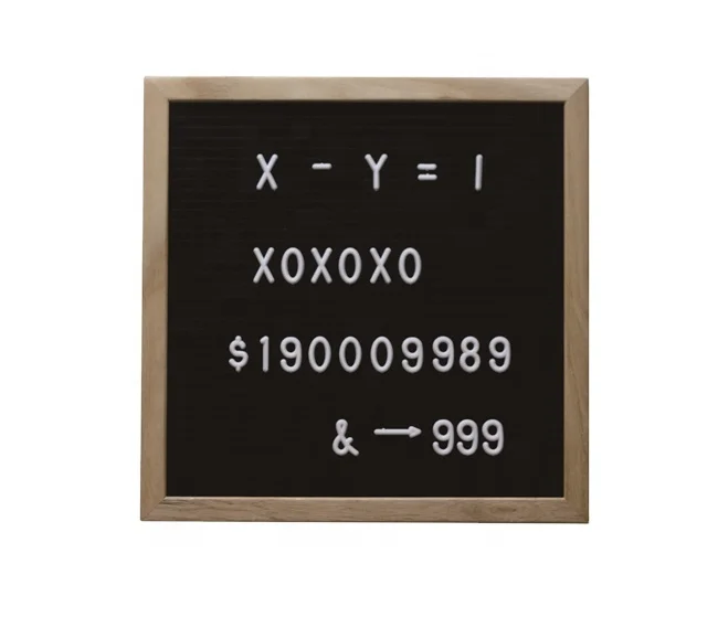 Customized Size Retro Mini Felt Wooden Alphabet Letter Board