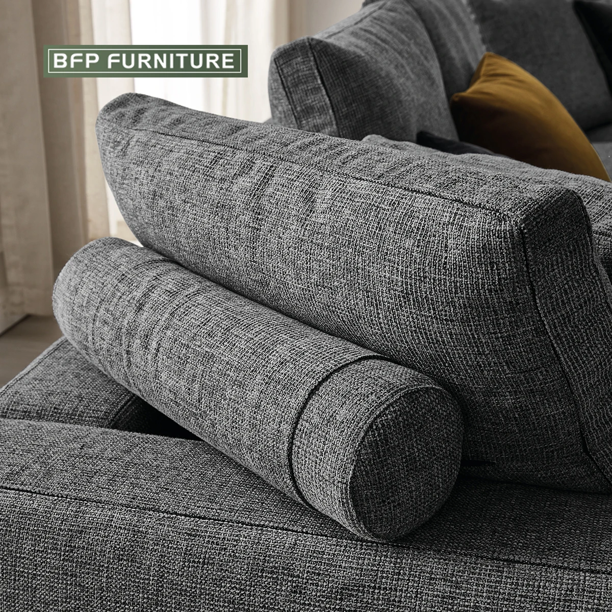 BFP Home Modern Italian style sofa Washable Technology Fabric Sofa Set Furniture modular  Living Room Sofa
