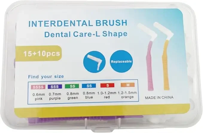 High Quality Custom L Type Interdental Brush Toothpick Orthodontic Nylon Wire Stainless Steel for Adults Direct from Factory