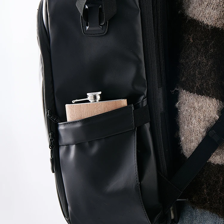 Hot Selling 6oz Wood Grain Leather Stainless Steel Wine Pocket Hip Flask for Party