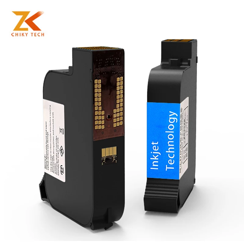 Compatible 42Ml Black Inkjet Printers Semi-Automatic Solvent Ink Cartridge 12.7Mm