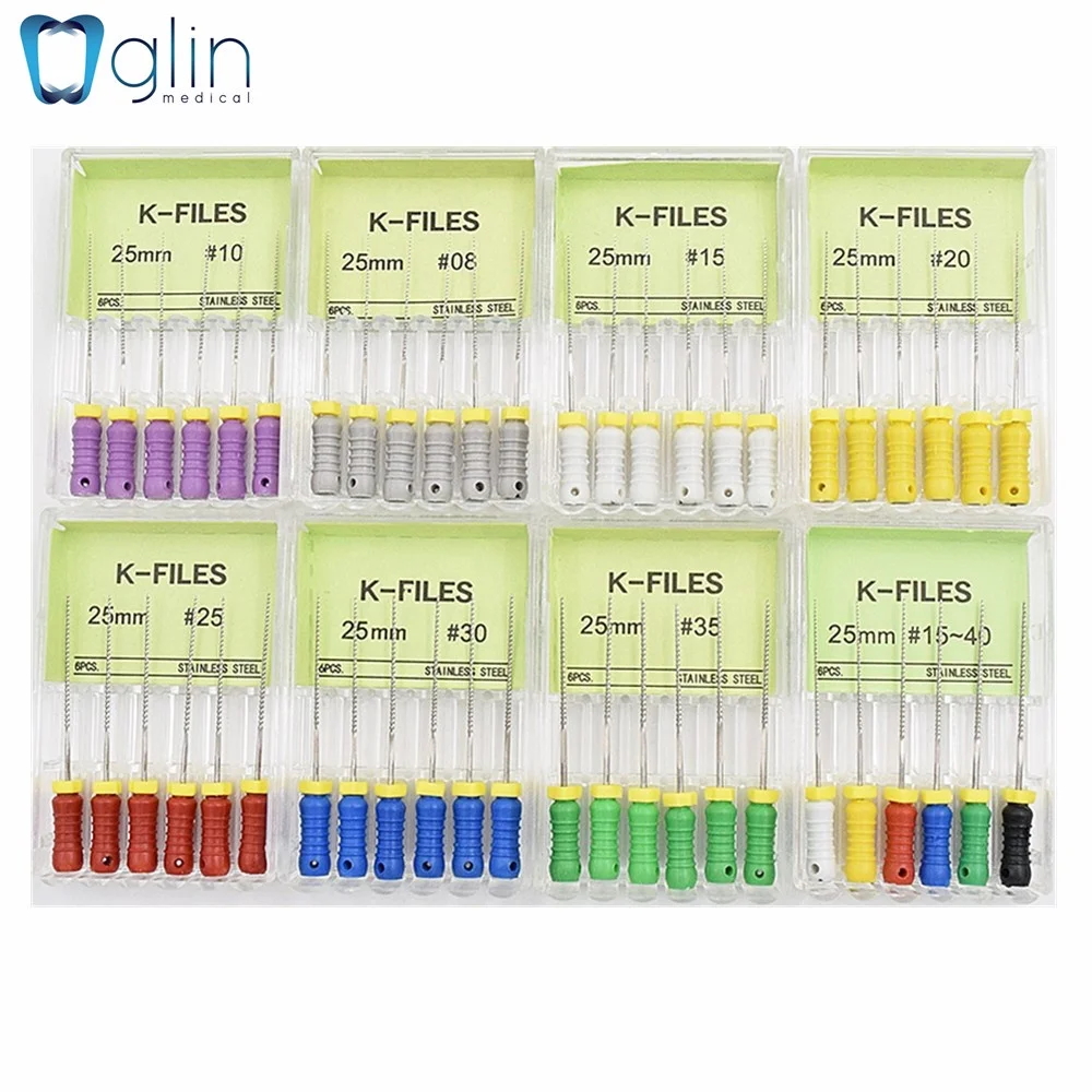 Glin Niti Dental Endo Files High Quality Hand Files Stainless Steel K Files Root Canal Retreatment