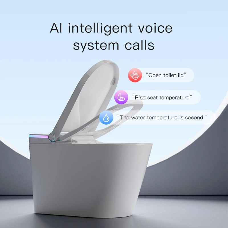 Automatic Flush Light Sensor Remote Control Heated Inodoros Intelligent Smart Toilet With Warm Seat Water Tank Monoblock Toilet