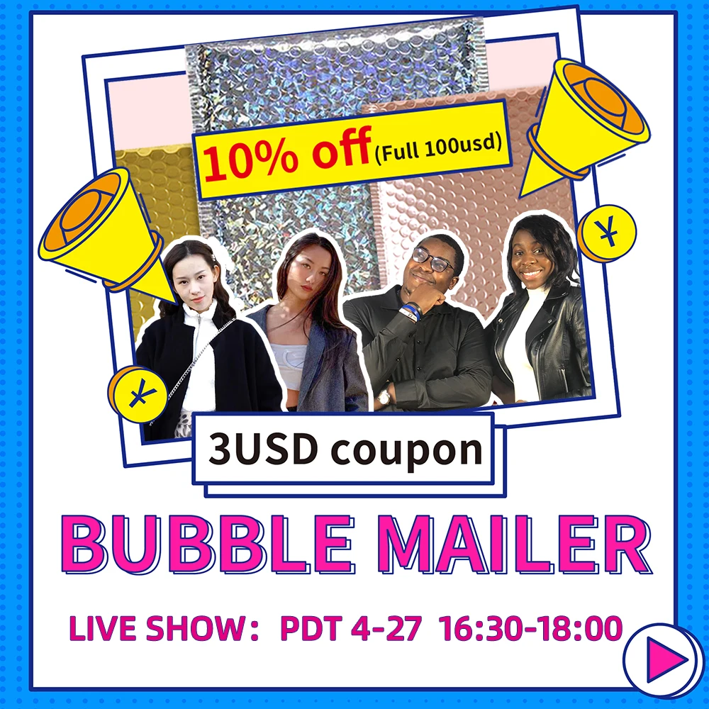 
Pack of 100 Poly Bubble Mailers Padded Envelopes Bubble Lined Poly Bag Self Seal Bubble Mailer 