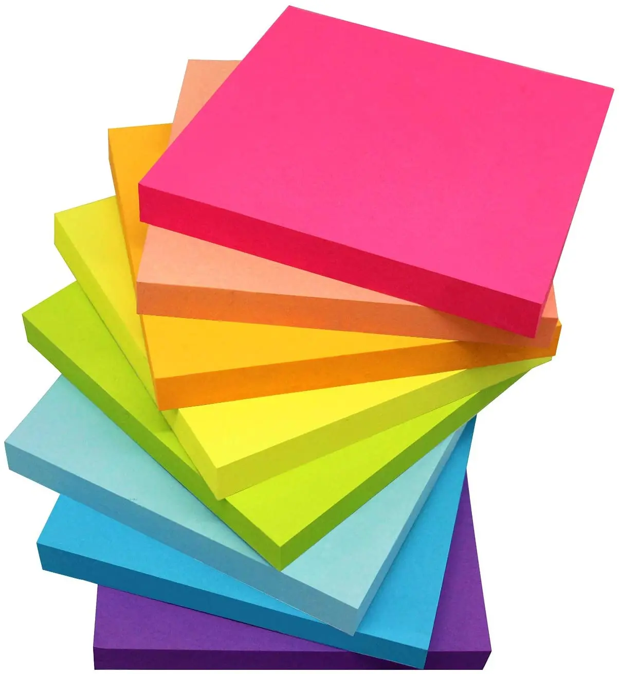 Hot Sale Sticky Note Pad 3x3 Inches 8 Colors Custom Logo Cheap Sticky Notes Set Easy to Post for Home Office  Notebook