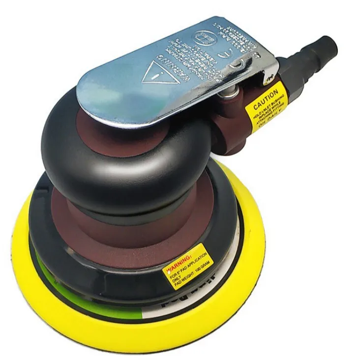 TY71125K Heavy Duty Wood Work Carbody Non-Vacuuming Orbital Palm Air Sander 5 In. Hookit Pad