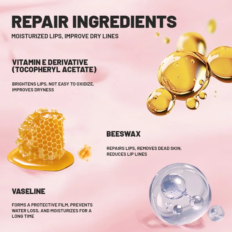 Pudaier Makeup Lip Primer Marbleized Lip Balm Hydrating Nourishing Organic Vegan Cruelty Free Tinted Lip Balm Private Label