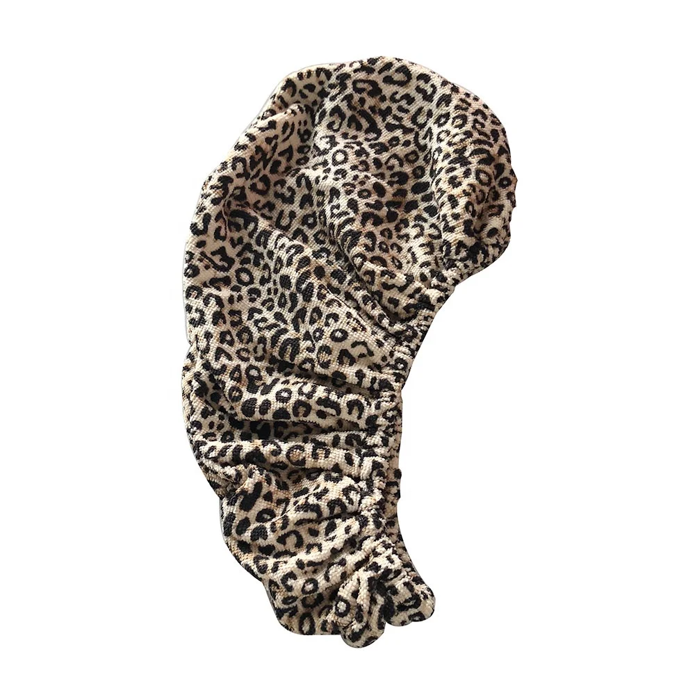 
Cheap Women Fast Drying Printed Microfiber Hair Towel Turban 