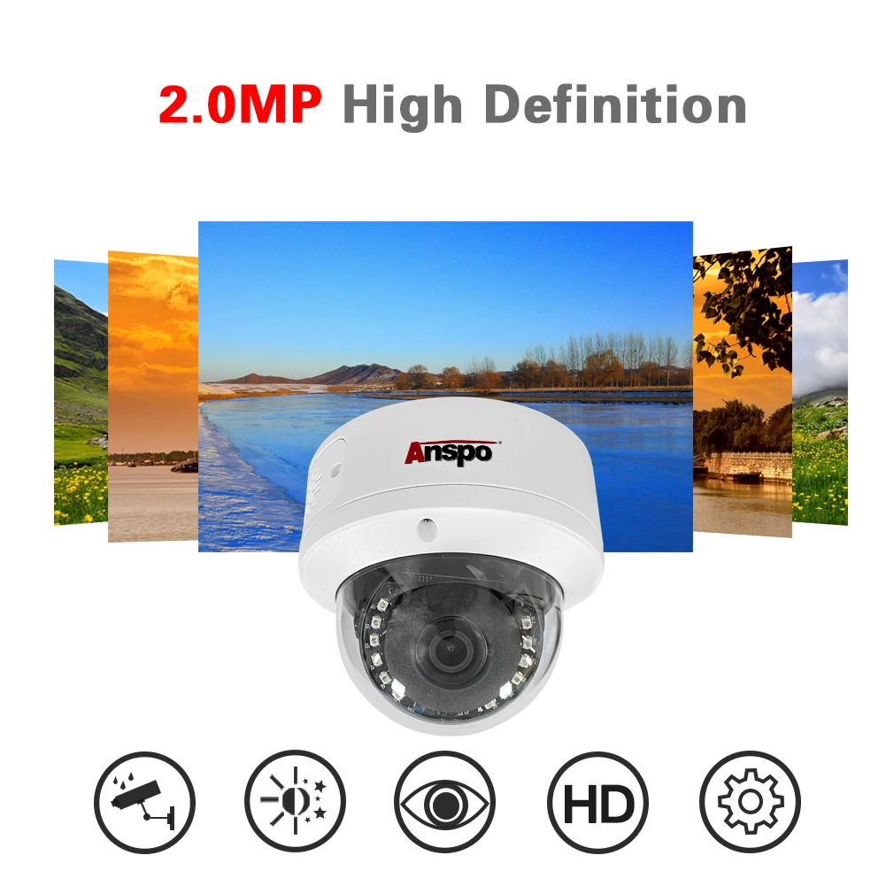 Cheap Megapixel Dome AHD DVR Monitor analog camera  Cctv Security System 2mp 1080P Fixed lens