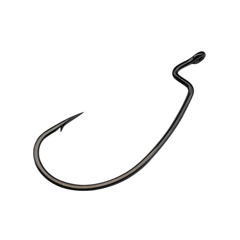 9003 Black Nickel High Carbon Steel Wide Gape Crank Hook Offset Barbed Soft Lure Worm Fishing Hooks