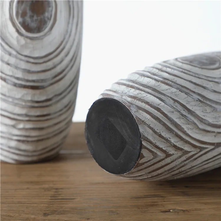 Eco-friendly polyresin flower vase ornament table centerpiece decorative vases for home decor