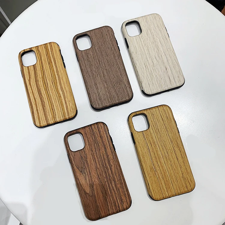 Natural Solid Genuine Wooden Back Cover Case Full Cover Bamboo Wood Phone Case For iPhone 12 Pro Max Mini
